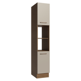 Despensero 40 cm 2 Puertas e 2 Nichos Marrón/Crema Agata Madesa