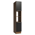 Despensero 40 cm 2 Puertas y 2 Nichos Marrón/Negro Lux Madesa