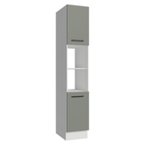 Despensero 40 cm 2 Puertas e 2 Nichos Blanco/Gris Agata Madesa