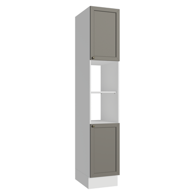 Despensero 40 cm 2 Puertas y 2 Nichos Blanco/Gris Vik Madesa