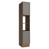 Despensero 40 cm 2 Puertas e 2 Nichos Marrón/Gris Vik Madesa