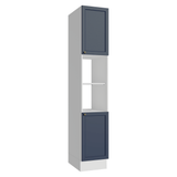 Despensero 40 cm 2 Puertas e 2 Nichos Blanco/Azul Vik Madesa