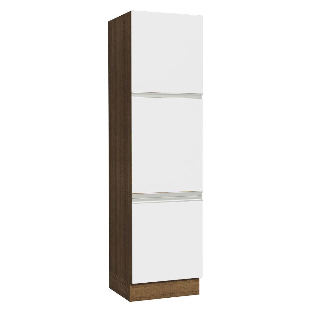 Bajo Mesada Organizador Madesa Glamy 60 cm 3 Puertas Marrón/Blanco