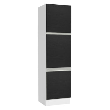 Despensero 60 cm 3 Puertas Blanco/Negro Glamy Madesa