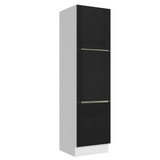 Despensero 60 cm 3 Puetas Blanco/Negro Lux Madesa