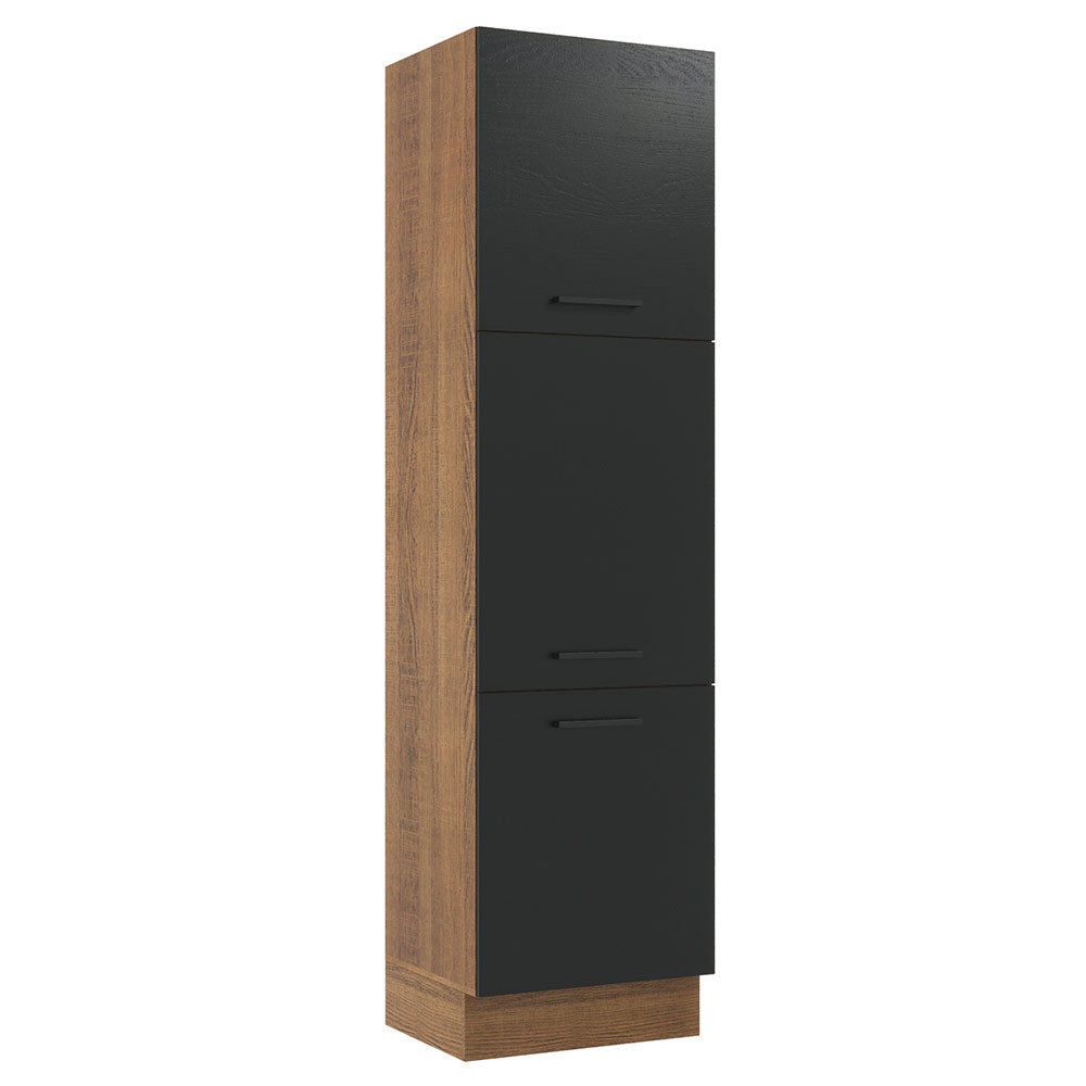 Despensero 60 cm 3 Puertas Marrón/Negro Agata Madesa