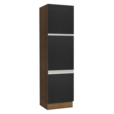 Despensero 60 cm 3 Puertas Marrón/Negro Glamy Madesa