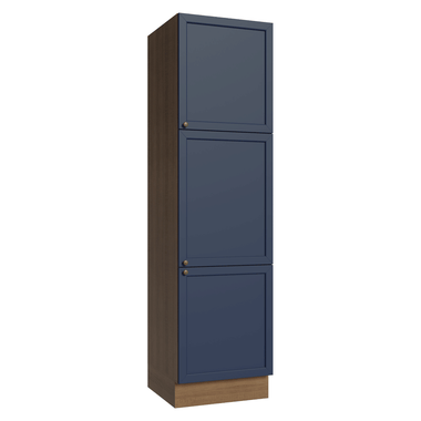Despensero 60 cm 3 Puertas Marrón/Azul Vik Madesa