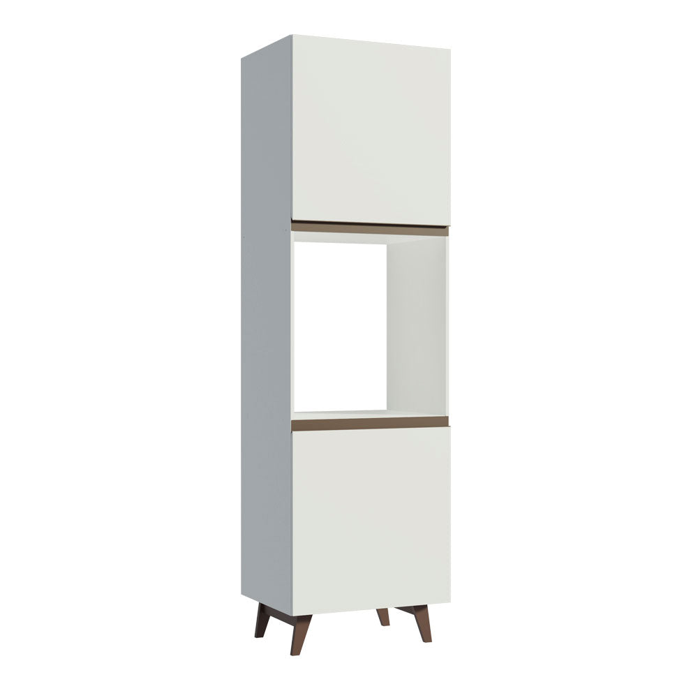 Mueble de cocina para Horno/ microondas Madesa Reims 60 cm 2 Puertas Blanco