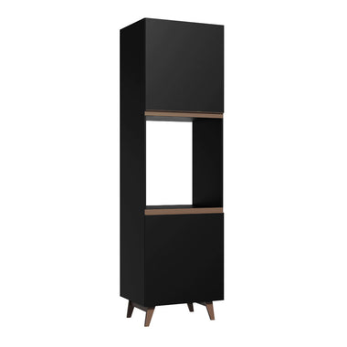 Mueble para Horno o Microondas 60 cm 2 Puertas Negro Reims Madesa