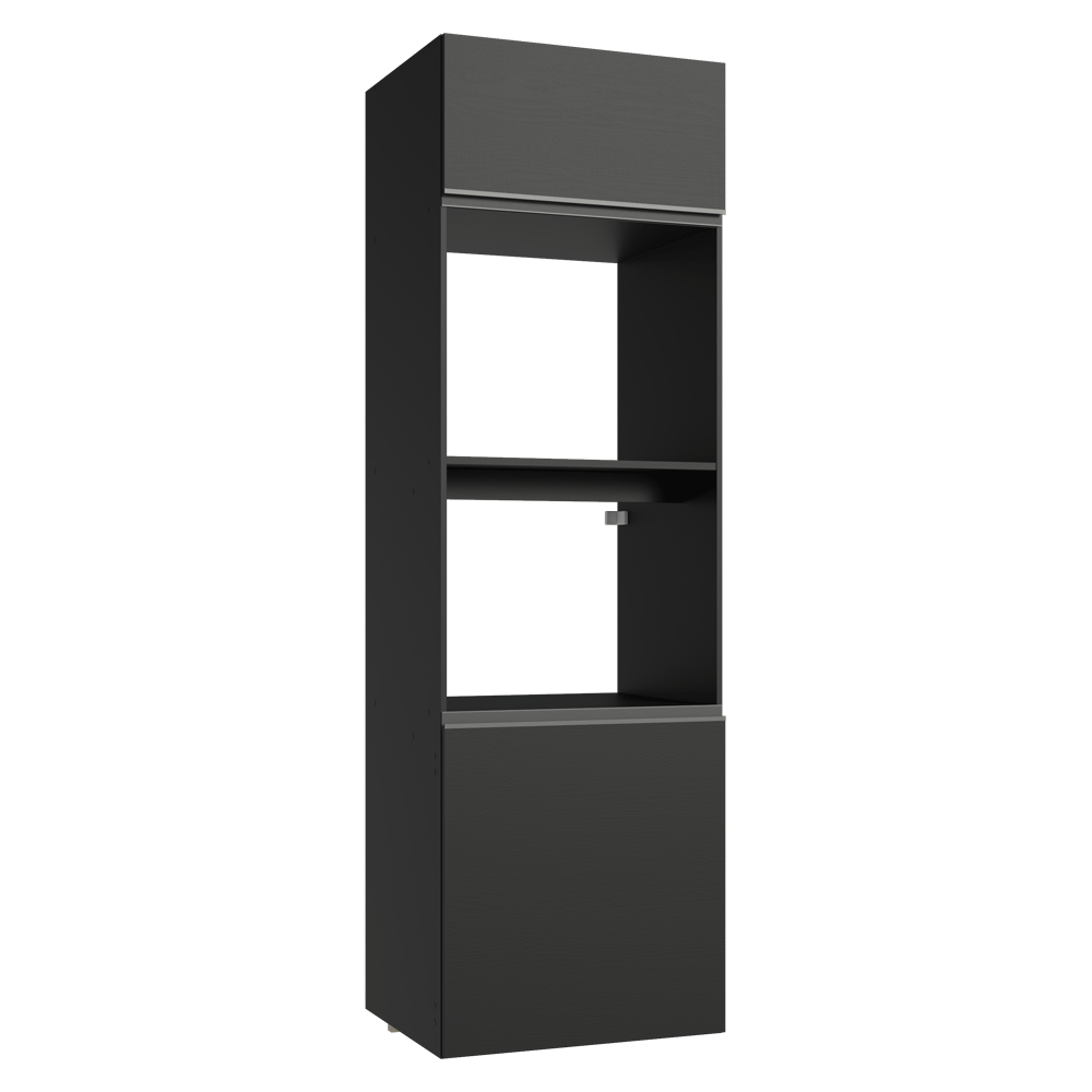 Despensero 60 cm 2 Puertas 2 Nichos Flotante Negro Nice Madesa
