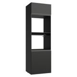 Despensero 60 cm 2 Puertas 2 Nichos Flotante Negro Nice Madesa