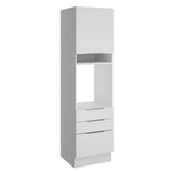 Mueble de Cocina para Horno 60 cm 1 Puerta 3 Cajones Blanco Stella Madesa