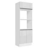 Mueble de Cocina para Horno Para 2 Hornos 100% MDF Blanco Brillante Acordes Madesa