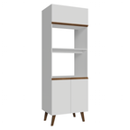 Mueble para Horno y Microondas 70 cm 3 Puertas Blanco Pieta Madesa