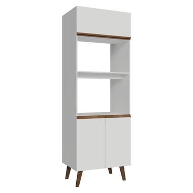 Mueble para Horno y Microondas 70 cm 3 Puertas Blanco Pieta Madesa