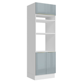 Mueble para Horno/Microondas 70 cm 3 Puetas Blanco/Gris Lux Madesa