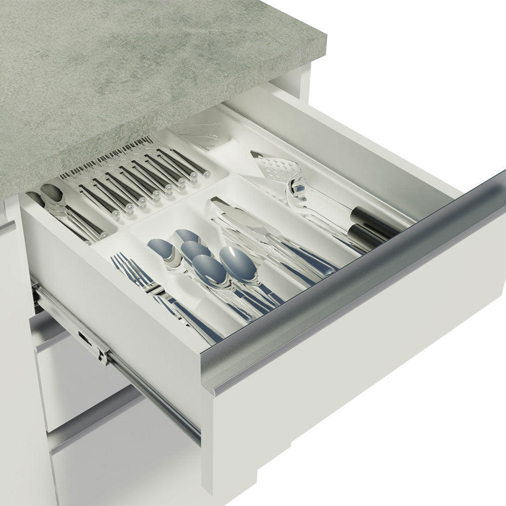 Organizador de Cubiertos para Bajo Mesada Cocina Blanco Madesa
