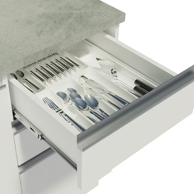 Organizador de Cubiertos para Bajo Mesada Blanco Madesa