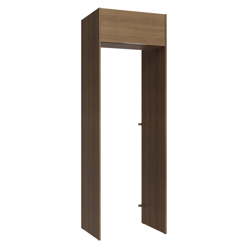 Mueble para empotrar Heladera 73 cm 1 Puerta Abatible Marrón Stella Madesa