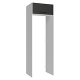 Mueble para empotrar Heladera 73 cm 1 Puerta Abatible Blanco/Negro Agata Madesa