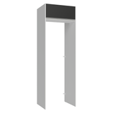 Mueble para empotrar Heladera 73 cm 1 Puerta Abatible  Blanco/Negro Glamy Madesa