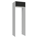 Mueble para empotrar Heladera 73 cm 1 Puerta Abatible Blanco/Negro Lux Madesa