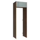 Mueble para empotrar Heladera 73 cm 1 Puerta Abatible Marrón/Gris Lux Madesa