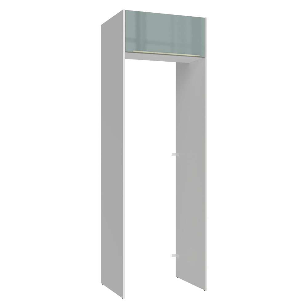 Mueble para empotrar Heladera 73 cm 1 Puerta Abatible Blanco/Gris Lux Madesa