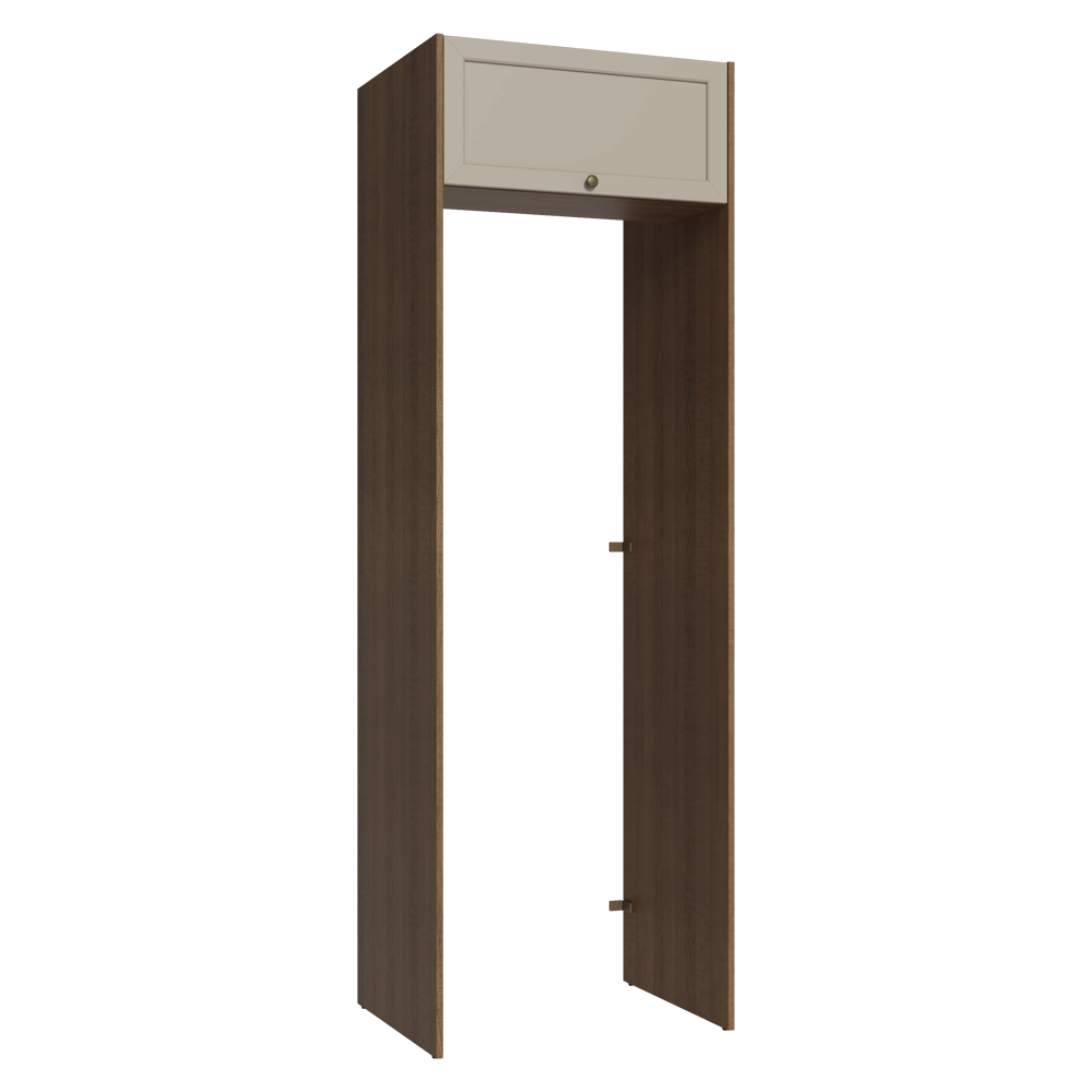 Mueble para empotrar Heladera 73 cm 1 Puerta Abatible Marrón/Crema Vik Madesa