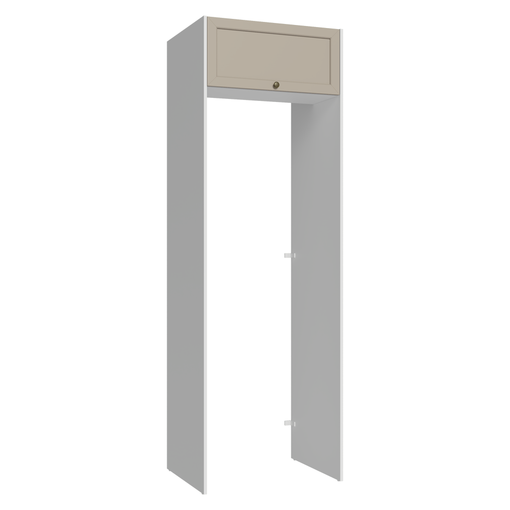 Mueble para empotrar Heladera 73 cm 1 Puerta Abatible Blanco/Crema Vik Madesa