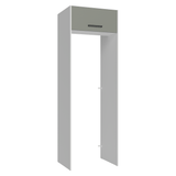 Mueble para empotrar Heladera 73 cm 1 Puerta Abatible Blanco/Gris Agata Madesa