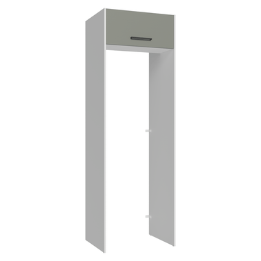 Mueble para empotrar Heladera 73 cm 1 Puerta Rebatible Blanco/Gris Agata Madesa