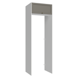Mueble para empotrar Heladera 73 cm 1 Puerta Abatible Blanco/Gris Vik Madesa