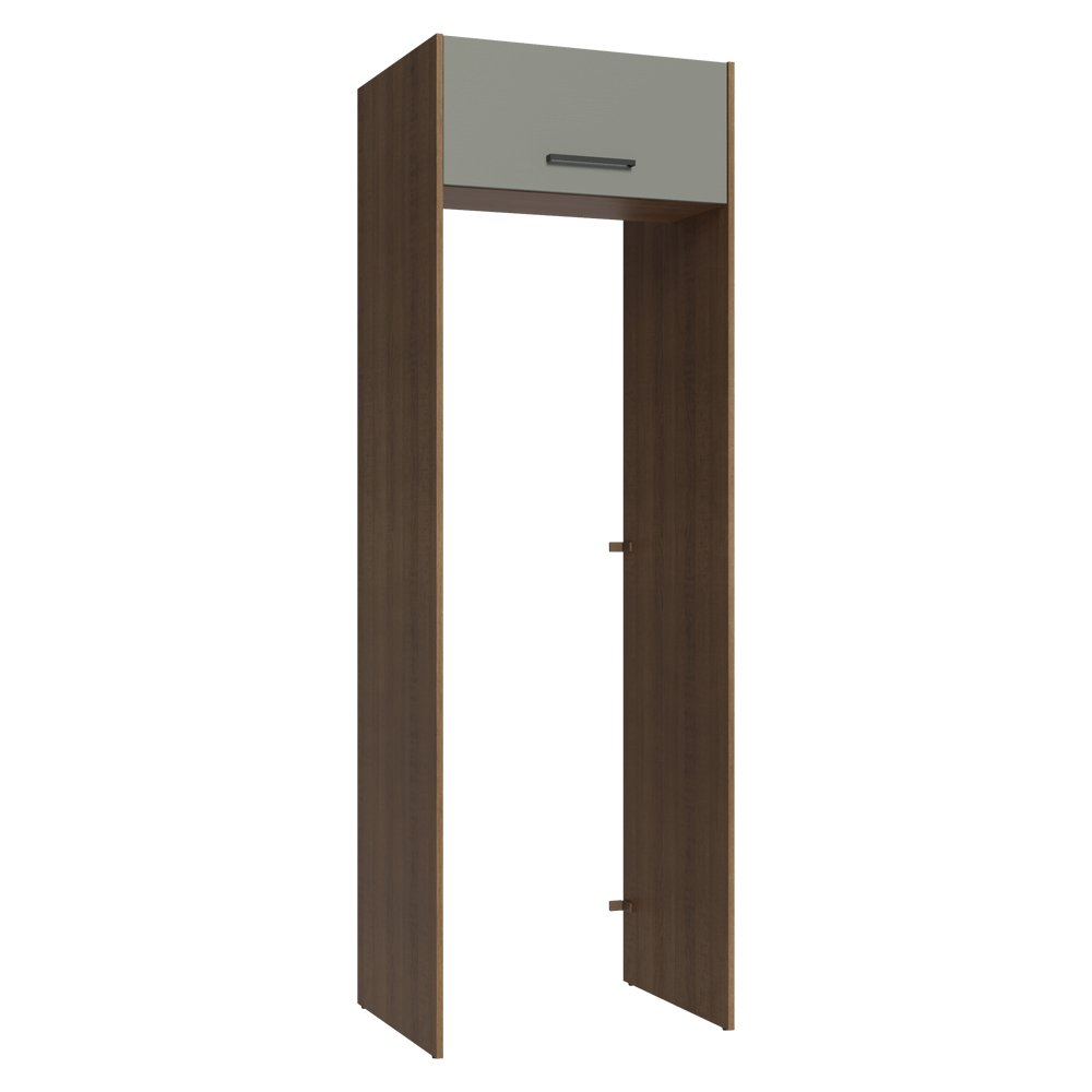 Mueble para empotrar Heladera 73 cm 1 Puerta Abatible Marrón/Gris Agata Madesa