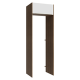 Mueble para empotrar Heladera 73 cm 1 Puerta Abatible Marrón/Blanco Aterciopelado Lux Madesa