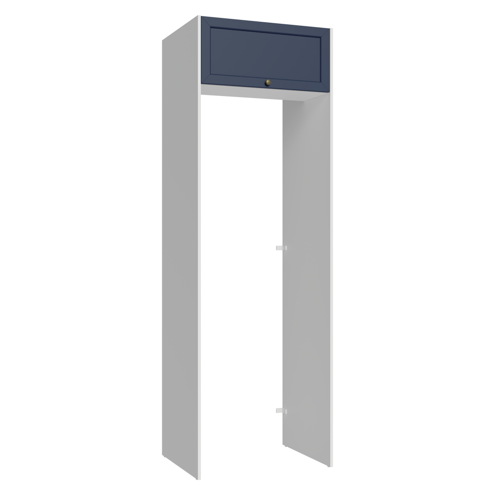 Mueble para empotrar Heladera 73 cm 1 Puerta Abatible  Blanco/Azul Vik Madesa