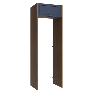 Mueble para empotrar Heladera 73 cm 1 Puerta Rebatible Marrón/Azul Vik Madesa