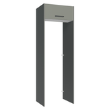 Mueble para empotrar Heladera 73 cm 1 Puerta Abatible  Gris/Blanco/Gris Agata Madesa