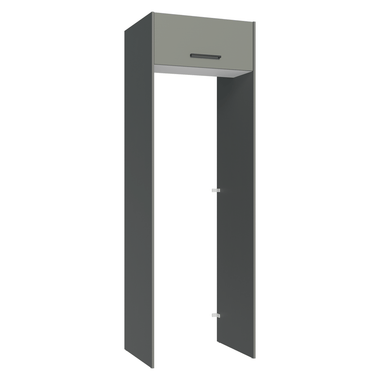 Mueble para empotrar Heladera 73 cm 1 Puerta Rebatible Blanco/Gris Agata Madesa