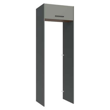Mueble para empotrar Heladera 73 cm 1 Puerta Rebatible Marrón/Gris Agata Madesa