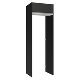 Mueble para empotrar Heladera 73 cm 1 Puerta Abatible Negro/Blanco/Negro Glamy Madesa