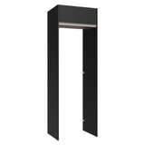 Mueble para empotrar Heladera 73 cm 1 Puerta Abatible Negro/Marrón/Negro Glamy Madesa