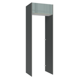 Mueble para empotrar Heladera 73 cm 1 Puerta Abatible Gris/Blanco/Gris Lux Madesa