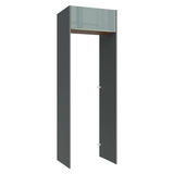 Mueble para empotrar Heladera 73 cm 1 Puerta Abatible Gris/Marrón/Gris Lux Madesa