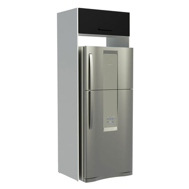 Mueble para empotrar Heladera 83 cm 1 Puerta Rebatible Blanco/Negro Agata Madesa