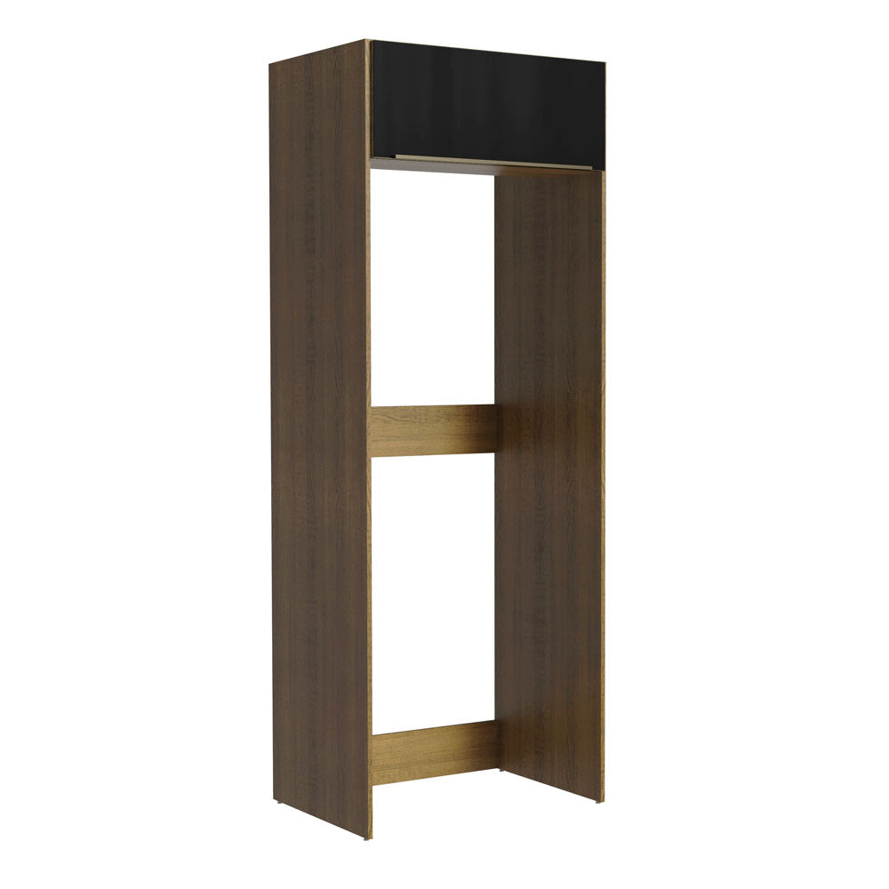 Mueble para Empotrar Heladera 1 Puerta Abatible Marrón/Negro Lux Madesa
