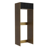 Mueble para Empotrar Heladera 1 Puerta Abatible Marrón/Negro Lux Madesa