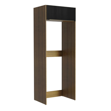 Mueble para empotrar Heladera 83 cm 1 Puerta Rebatible Marrón/Negro Lux Madesa