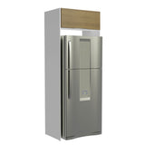 Mueble para Empotrar Heladera 1 Puerta Abatible Blanco/Marrón Stella Madesa